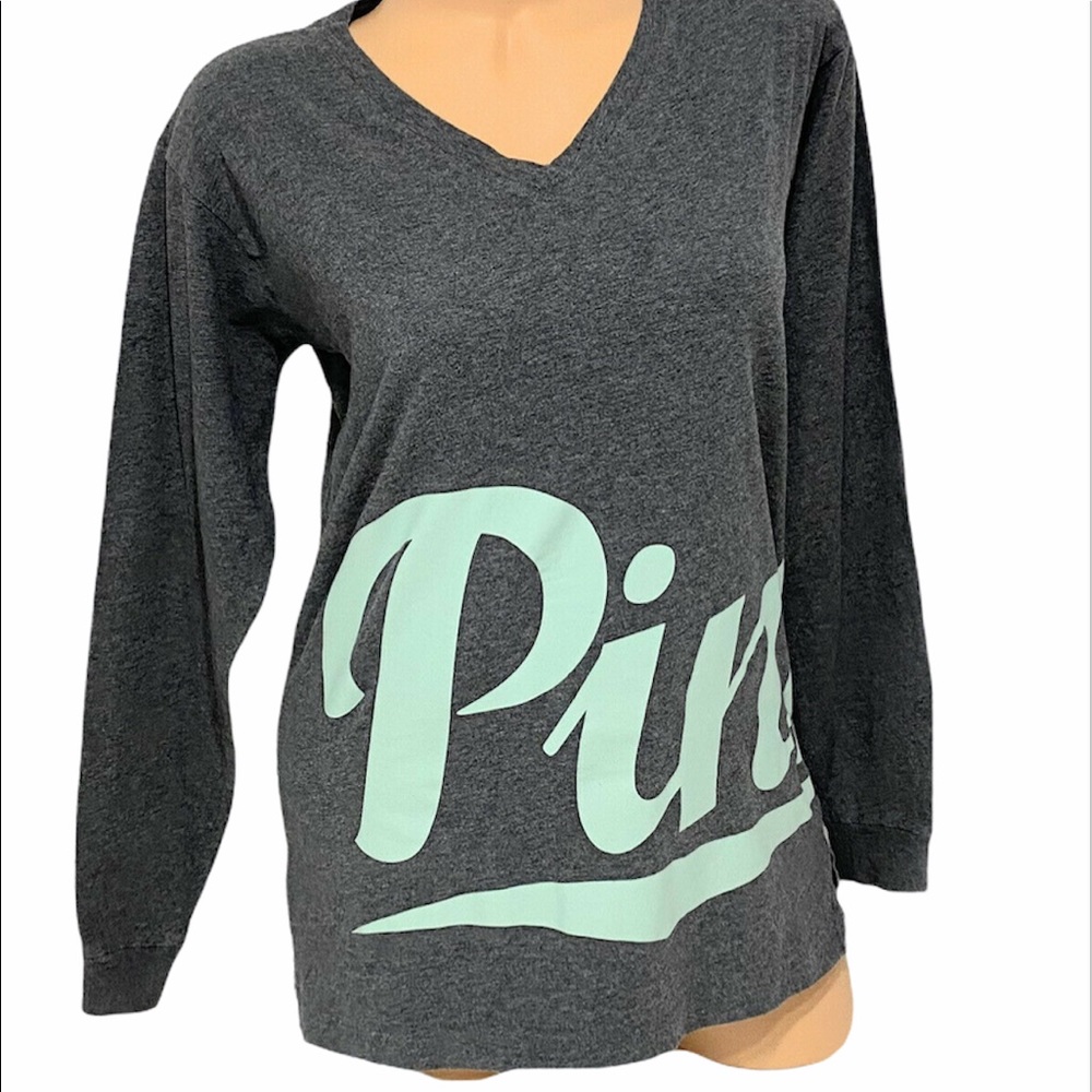 Victoria’ Secret PINK Long Sleeve V Neck Tee Sz XS